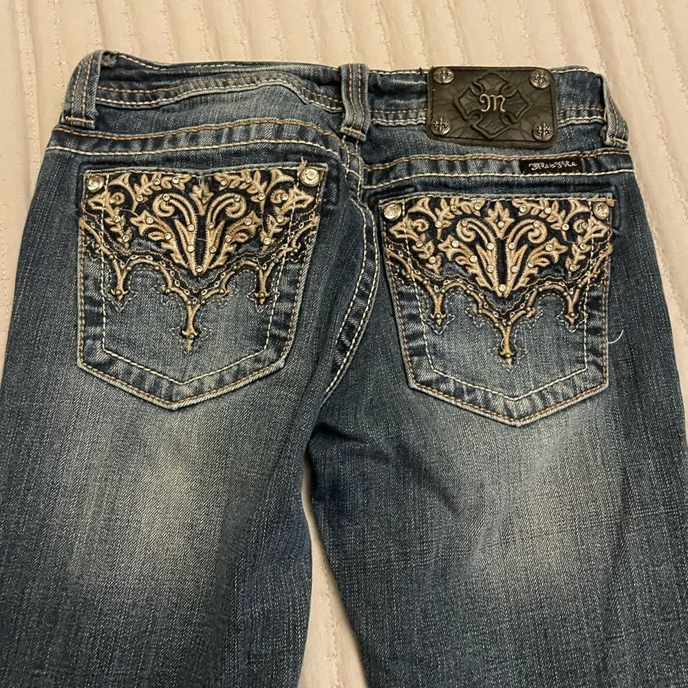 Miss Me Women's Boot Cut Jeans in Blue - Picture 3 of 6